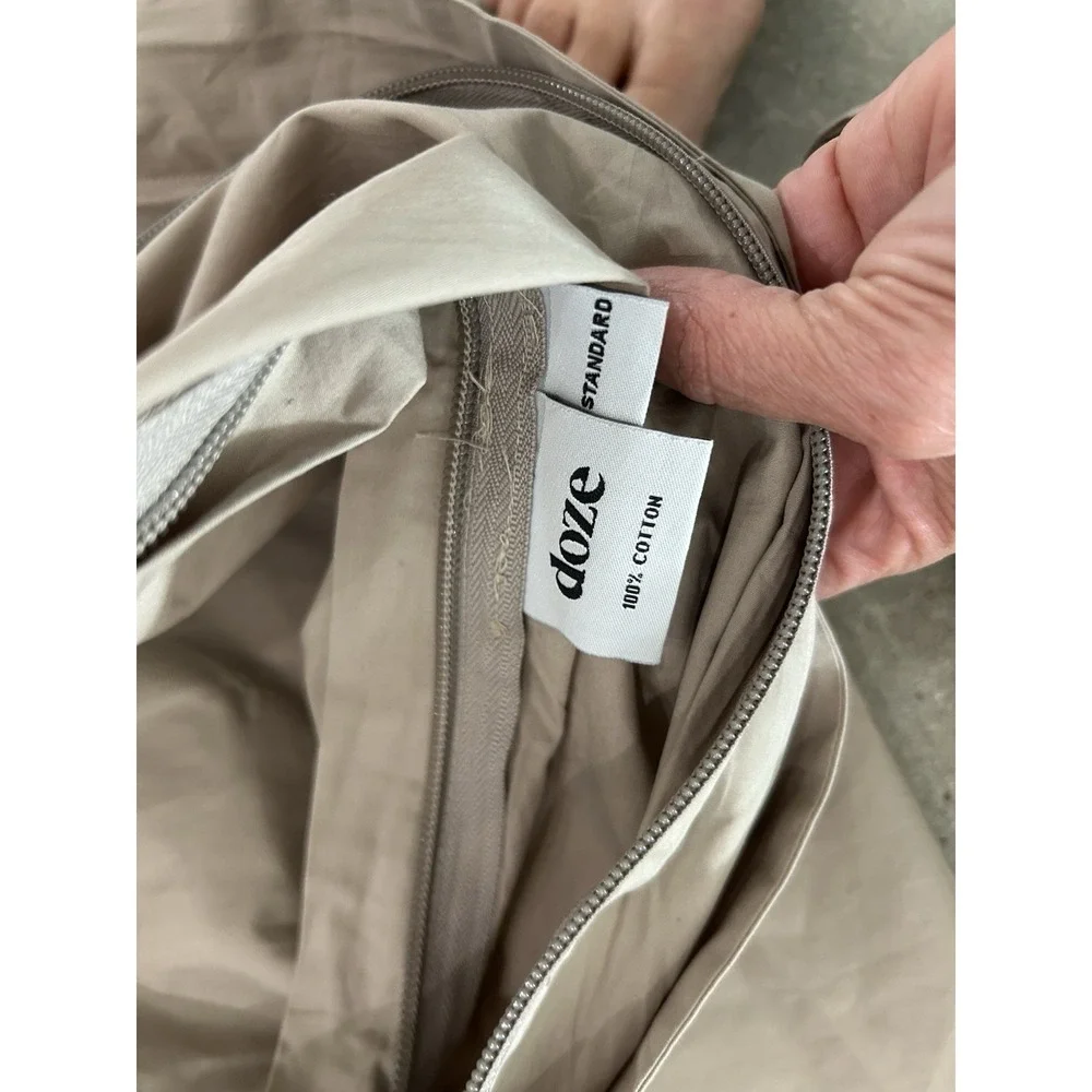 Doze Bedding Cotton Full Queen Duvet Cover &‎ Shams Dune Khaki Tan